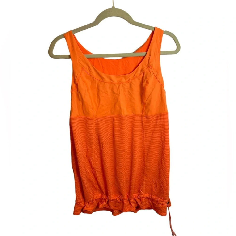 LULULEMON ORANGE RUN TA TA TOPPER TANK